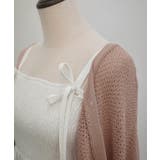 透かし編みニットボレロ＋リボンキャミset | JUNOAH | 詳細画像17 