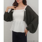 透かし編みニットボレロ＋リボンキャミset | JUNOAH | 詳細画像2 