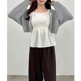 透かし編みニットボレロ＋リボンキャミset | JUNOAH | 詳細画像24 