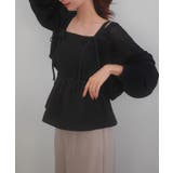 透かし編みニットボレロ＋リボンキャミset | JUNOAH | 詳細画像4 