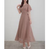 ピンクベージュ | CENEA 2wayVネックシアーコルセットワンピース | JUNOAH