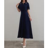 CENEA 薄手配色ラインポロニットワンピース【ペチスカートSET】 | JUNOAH | 詳細画像10