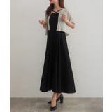 CENEA シアー半袖リブカーディガン+リネンフレアキャミワンピース set | JUNOAH | 詳細画像11