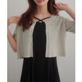 CENEA シアー半袖リブカーディガン+リネンフレアキャミワンピース set | JUNOAH | 詳細画像17