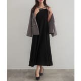 CENEA シアー半袖リブカーディガン+リネンフレアキャミワンピース set | JUNOAH | 詳細画像18