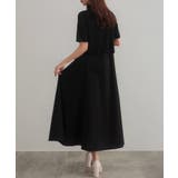 CENEA シアー半袖リブカーディガン+リネンフレアキャミワンピース set | JUNOAH | 詳細画像3