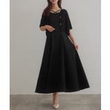 ブラック | CENEA シアー半袖リブカーディガン+リネンフレアキャミワンピース set | JUNOAH