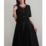 CENEA シアー半袖リブカーディガン+リネンフレアキャミワンピース set | JUNOAH | 詳細画像5