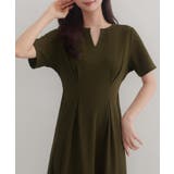 CENEA キーネックタックデザインワンピース | JUNOAH | 詳細画像11