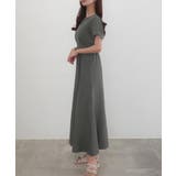 CENEA キーネックタックデザインワンピース | JUNOAH | 詳細画像15