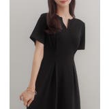 CENEA キーネックタックデザインワンピース | JUNOAH | 詳細画像2