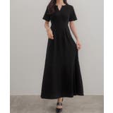 CENEA キーネックタックデザインワンピース | JUNOAH | 詳細画像4