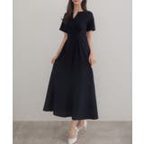 CENEA キーネックタックデザインワンピース | JUNOAH | 詳細画像7