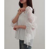 CENEA 袖リボンドロストシャツブラウス | JUNOAH | 詳細画像13 