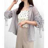 ライトグレー | CENEA 袖リボンドロストシャツブラウス | JUNOAH