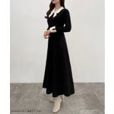 CENEA バイカラーリボンニットワンピース | JUNOAH | 詳細画像2