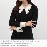 CENEA バイカラーリボンニットワンピース | JUNOAH | 詳細画像3