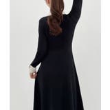 CENEA バイカラーリボンニットワンピース | JUNOAH | 詳細画像5