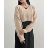 CENEA シャギーショートニット＋釦スリットキャミワンピースset | JUNOAH | 詳細画像5 