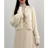 CENEA (薄手)金ボタンシャギーニットカーディガン＋プリーツスカートset | JUNOAH | 詳細画像11 