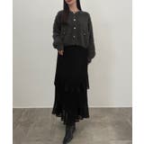 CENEA (薄手)金ボタンシャギーニットカーディガン＋プリーツスカートset | JUNOAH | 詳細画像12 