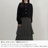 CENEA (薄手)金ボタンシャギーニットカーディガン＋プリーツスカートset | JUNOAH | 詳細画像3 