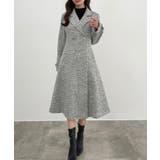 CENEA ウエストシェイプツイードロングコート | JUNOAH | 詳細画像11