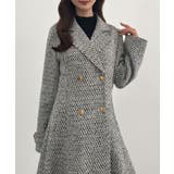 CENEA ウエストシェイプツイードロングコート | JUNOAH | 詳細画像14