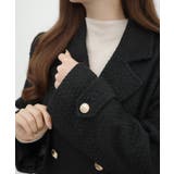 CENEA ウエストシェイプツイードロングコート | JUNOAH | 詳細画像5