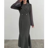 CENEA シアートップス＋テーラードマーメイドジャンパースカートset | JUNOAH | 詳細画像13 