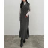 CENEA シアートップス＋テーラードマーメイドジャンパースカートset | JUNOAH | 詳細画像18 