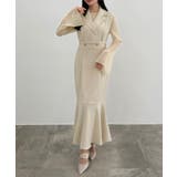 アイボリー | CENEA シアートップス＋テーラードマーメイドジャンパースカートset | JUNOAH