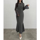 チャコール | CENEA シアートップス＋テーラードマーメイドジャンパースカートset | JUNOAH