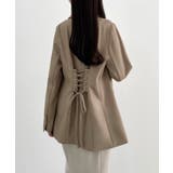 CENEA バックレースアップテーラードジャケット | JUNOAH | 詳細画像14 