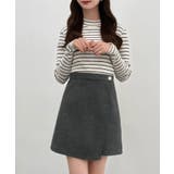 CENEA ウールライク金釦ラップスカパン | JUNOAH | 詳細画像5 