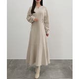 CENEA キーネック裏起毛レースアップワンピース | JUNOAH | 詳細画像5 