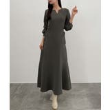 CENEA キーネック裏起毛レースアップワンピース | JUNOAH | 詳細画像9 