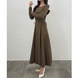 CENEA レースアップカットフレアワンピース(裏地無し) | JUNOAH | 詳細画像10 