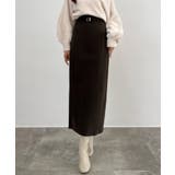 CENEA スリットジップIラインスカート(伸縮あり、あったか生地、裏地なし) | JUNOAH | 詳細画像18 