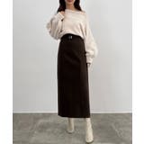 CENEA スリットジップIラインスカート(伸縮あり、あったか生地、裏地なし) | JUNOAH | 詳細画像19 