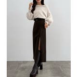 CENEA スリットジップIラインスカート(伸縮あり、あったか生地、裏地なし) | JUNOAH | 詳細画像20 