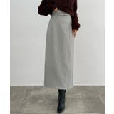 CENEA スリットジップIラインスカート(伸縮あり、あったか生地、裏地なし) | JUNOAH | 詳細画像22 