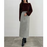 CENEA スリットジップIラインスカート(伸縮あり、あったか生地、裏地なし) | JUNOAH | 詳細画像23 