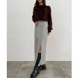 CENEA スリットジップIラインスカート(伸縮あり、あったか生地、裏地なし) | JUNOAH | 詳細画像24 