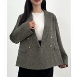 グレー | CENEA 薄手ツイードテーラードジャケット | JUNOAH