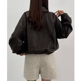 CENEA 2wayカラーPUレザーブルゾン(光沢素材) | JUNOAH | 詳細画像10