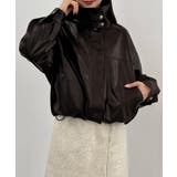 CENEA 2wayカラーPUレザーブルゾン(光沢素材) | JUNOAH | 詳細画像8