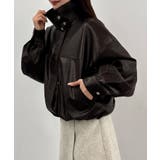 CENEA 2wayカラーPUレザーブルゾン(光沢素材) | JUNOAH | 詳細画像9