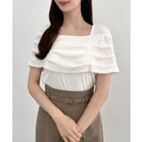 CENEA オフショル風スクエアネックドレープリブカットソー | JUNOAH | 詳細画像10 