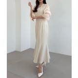 CENEA チュールシアーブラウス＋VネックマーメイドワンピースSET | JUNOAH | 詳細画像10 